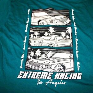 Eighty Eight Teal “Extreme Racing LA” Graphic Tee - Size 14